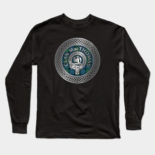 Clan MacThomas Crest & Tartan Knot Long Sleeve T-Shirt